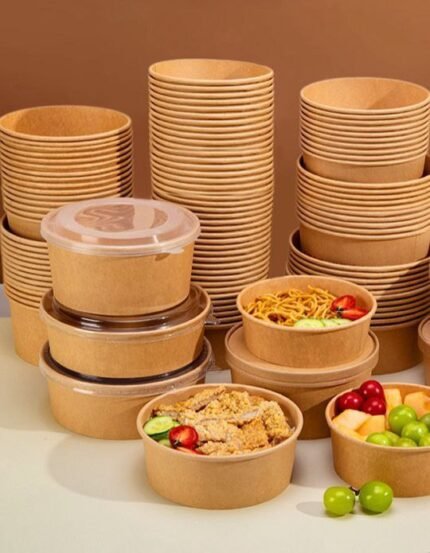 Kraft Bowl with Lid (10pcs)